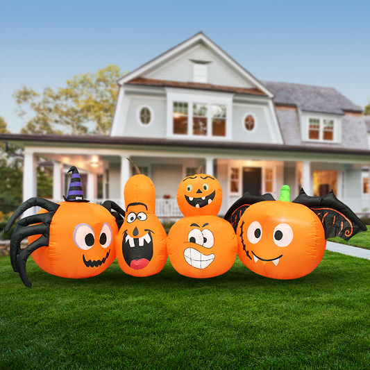 Halloween Naughty Pumpkin Family Inflatable Decoration
