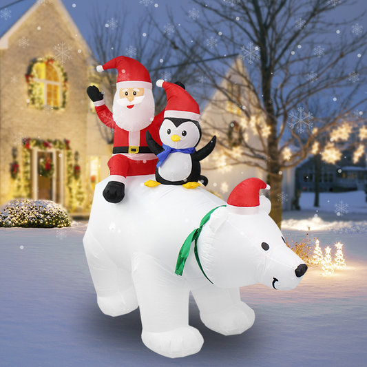 Polar Beer with Santa penguin inflatable
