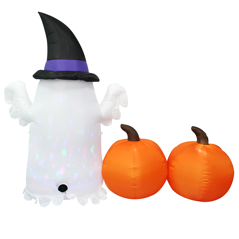 Halloween Cute Ghost with pumpkin
